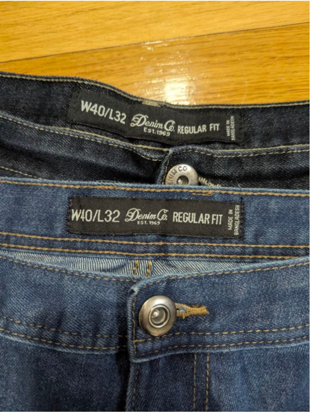 Denim Co. Regular Fit Jeans Set of 2 40 x 32 Dark + Medium - Picture 2 of 7